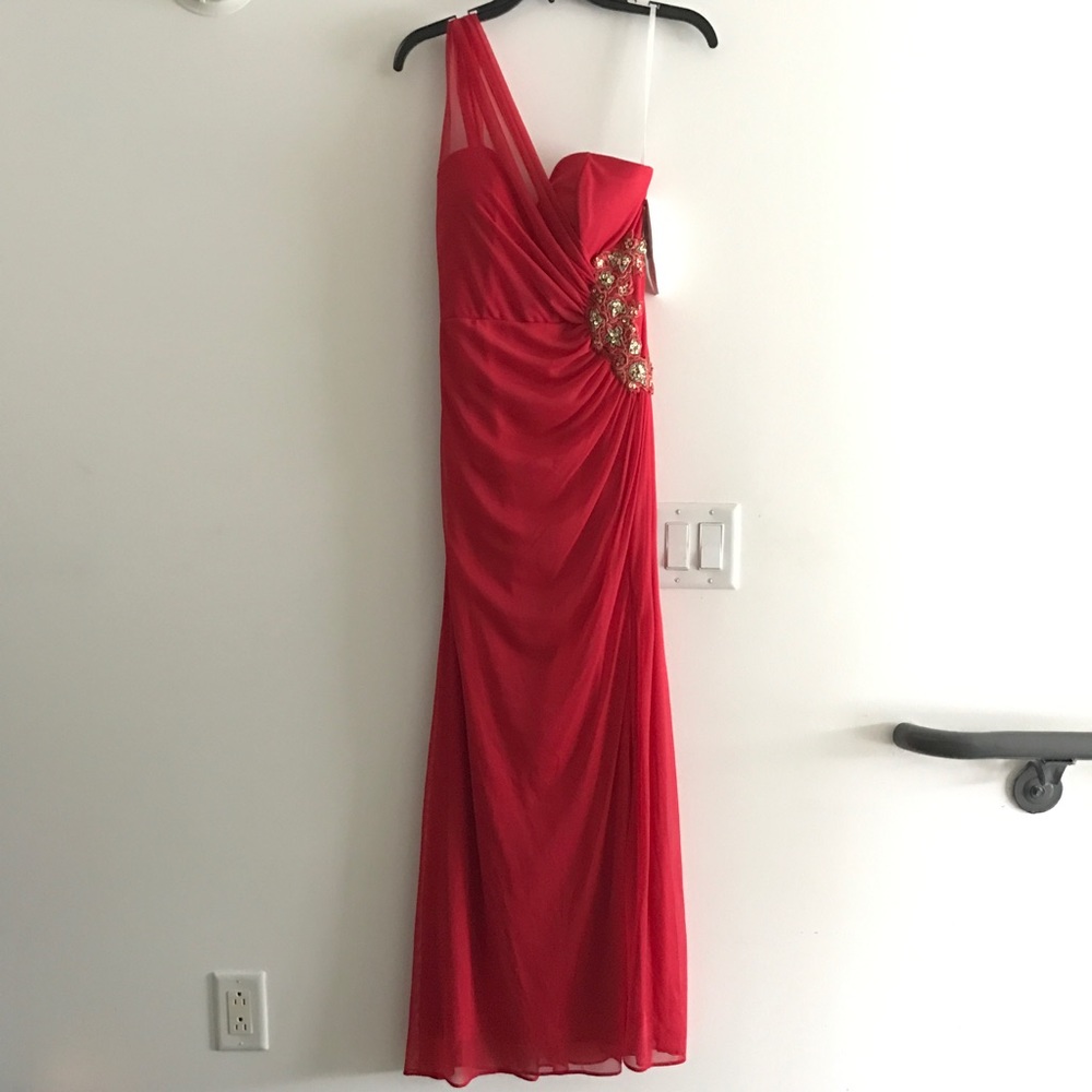 Red Dress Chiffon